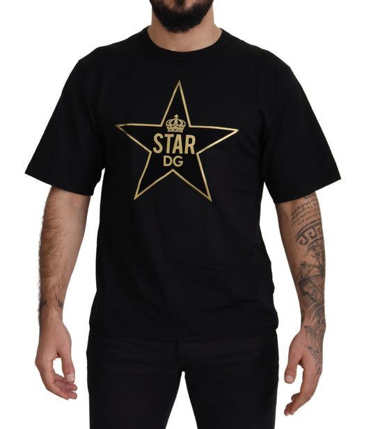 Футболка Dolce &amp; Gabbana із круглим вирізом із емблемою Gold Star DG