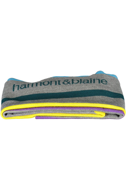 Сірий вовняний чоловічий шарф Harmont &amp; Blaine