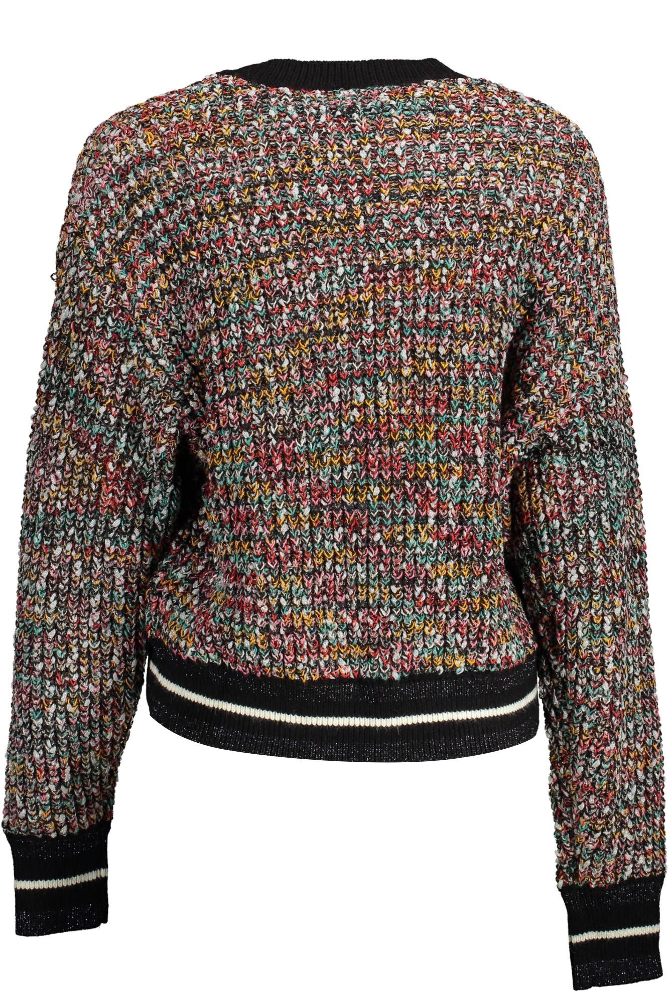 Чорний светр Desigual Enigmatic із контрастними деталями