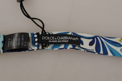 Шовкова краватка-метелик з принтом майоліка Dolce &amp; Gabbana