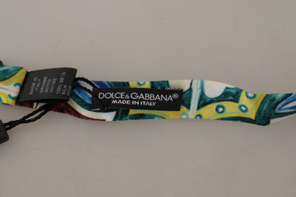 Елегантний краватка-метелик із принтом із шовкової майоліки Dolce &amp; Gabbana