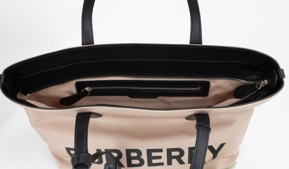 Сумочка Burberry Small Rose Beige з фірмовим логотипом Econyl Nylon Tote через плече