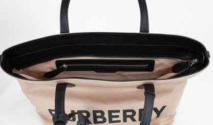 Сумочка Burberry Small Rose Beige з фірмовим логотипом Econyl Nylon Tote через плече