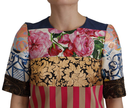 Міні-сукня-футляр Dolce &amp; Gabbana в стилі Печворк - багатобарвна елегантність