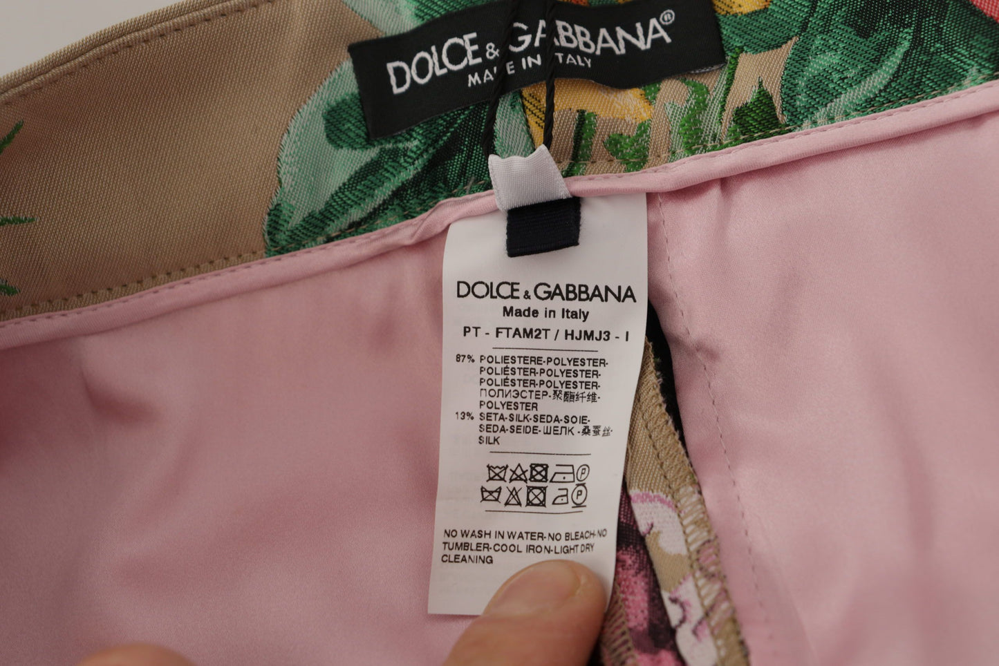 Класичні брюки Dolce &amp; Gabbana із завищеною талією з квітковим принтом