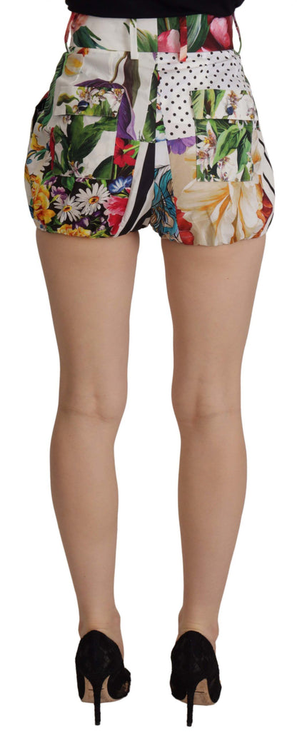 Різнобарвні шорти з квітковою завищеною талією Dolce &amp; Gabbana Majolica