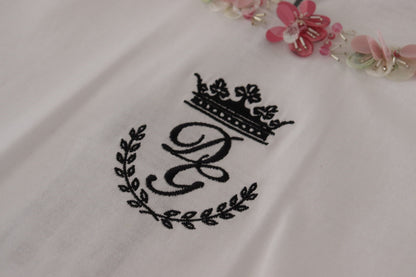 Розкішна футболка Dolce &amp; Gabbana з короною з блискітками
