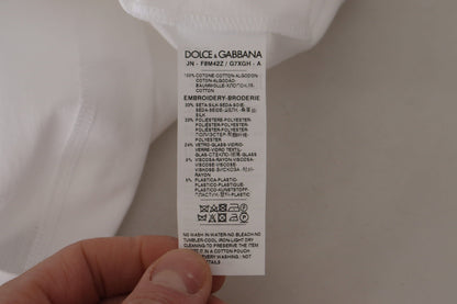 Розкішна футболка Dolce &amp; Gabbana з короною з блискітками