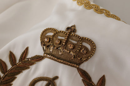 Елегантна шовкова блуза Dolce &amp; Gabbana із золотою вишивкою