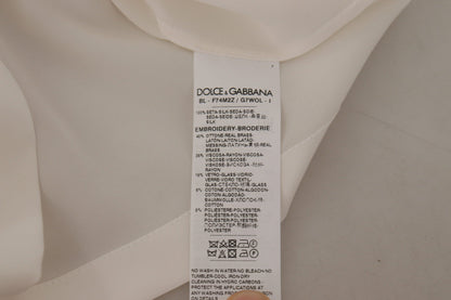 Елегантна шовкова блуза Dolce &amp; Gabbana із золотою вишивкою