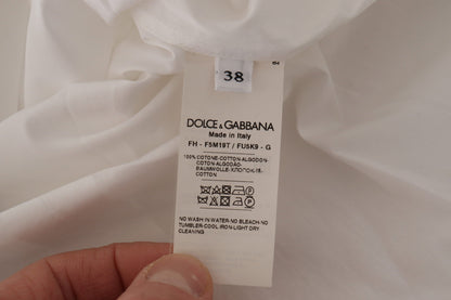 Елегантна блуза-смокінг без рукавів Dolce &amp; Gabbana з кришталевими ґудзиками
