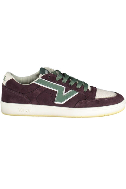 Фіолетові шкіряні чоловічі кросівки Vans