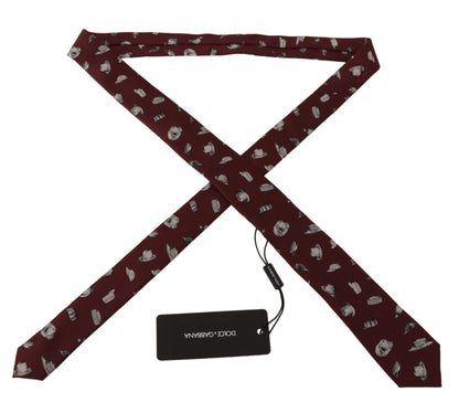 Шовкова краватка Dolce &amp; Gabbana Maroon Elegance