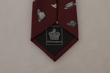 Шовкова краватка Dolce &amp; Gabbana Maroon Elegance
