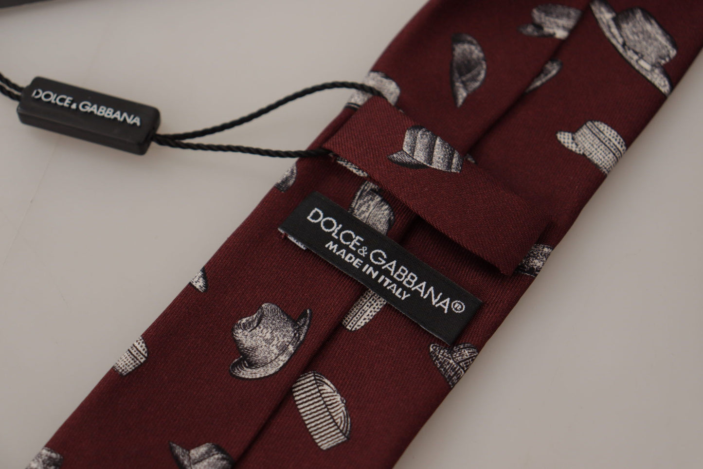 Шовкова краватка Dolce &amp; Gabbana Maroon Elegance