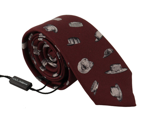 Шовкова краватка Dolce &amp; Gabbana Maroon Elegance