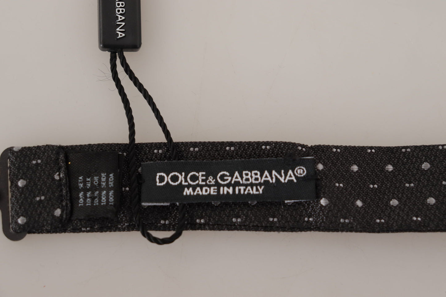 Елегантний шовковий краватка-метелик Dolce &amp; Gabbana в горошок
