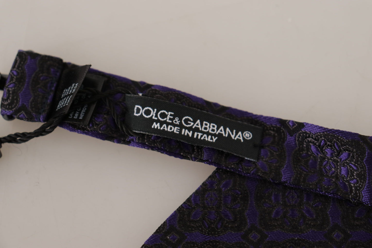 Елегантний блакитний шовковий метелик з геометричним малюнком Dolce &amp; Gabbana