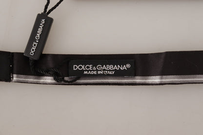Елегантний шовковий краватка-метелик Dolce &amp; Gabbana чорно-сірого кольору