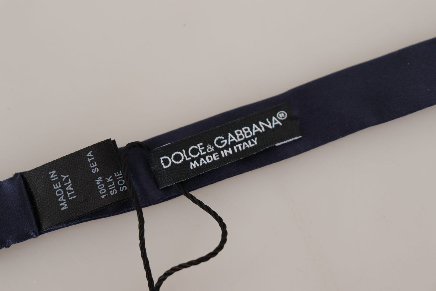Приголомшлива шовкова синя краватка-метелик Dolce &amp; Gabbana