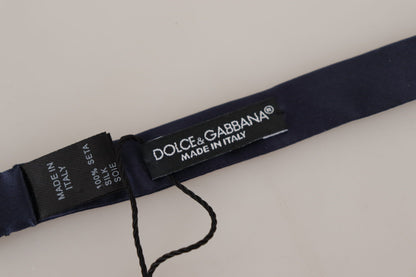 Приголомшлива шовкова синя краватка-метелик Dolce &amp; Gabbana