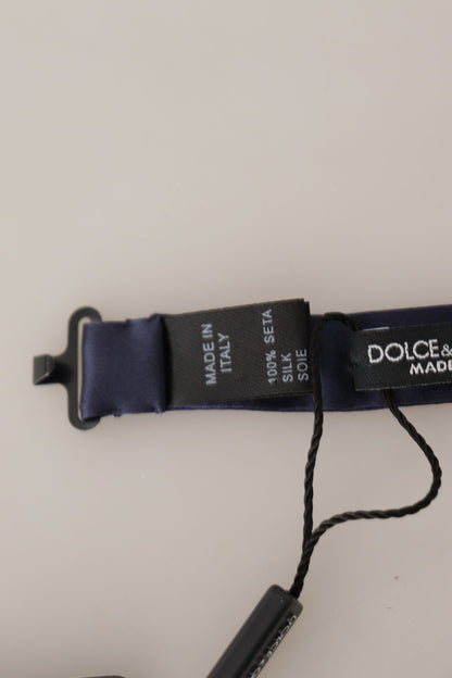 Приголомшлива шовкова синя краватка-метелик Dolce &amp; Gabbana