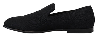 Елегантні жаккардові чорні лофери на підошві Dolce &amp; Gabbana