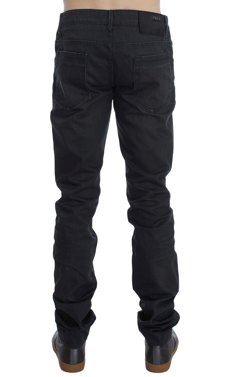 Італійські чоловічі джинси Acht Sleek Grey Slim Fit