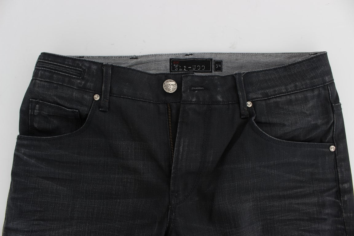 Італійські чоловічі джинси Acht Sleek Grey Slim Fit
