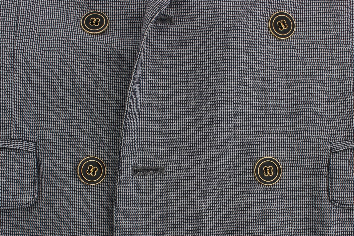 Елегантний двобортний синій піджак Master Coat