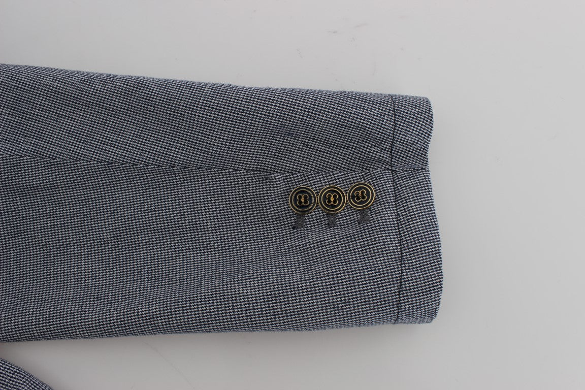 Елегантний двобортний синій піджак Master Coat