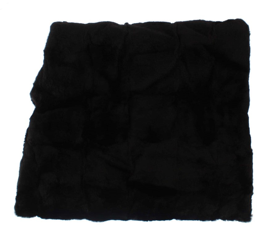 Шарф Dolce &amp; Gabbana Chic Black Weasel з капюшоном