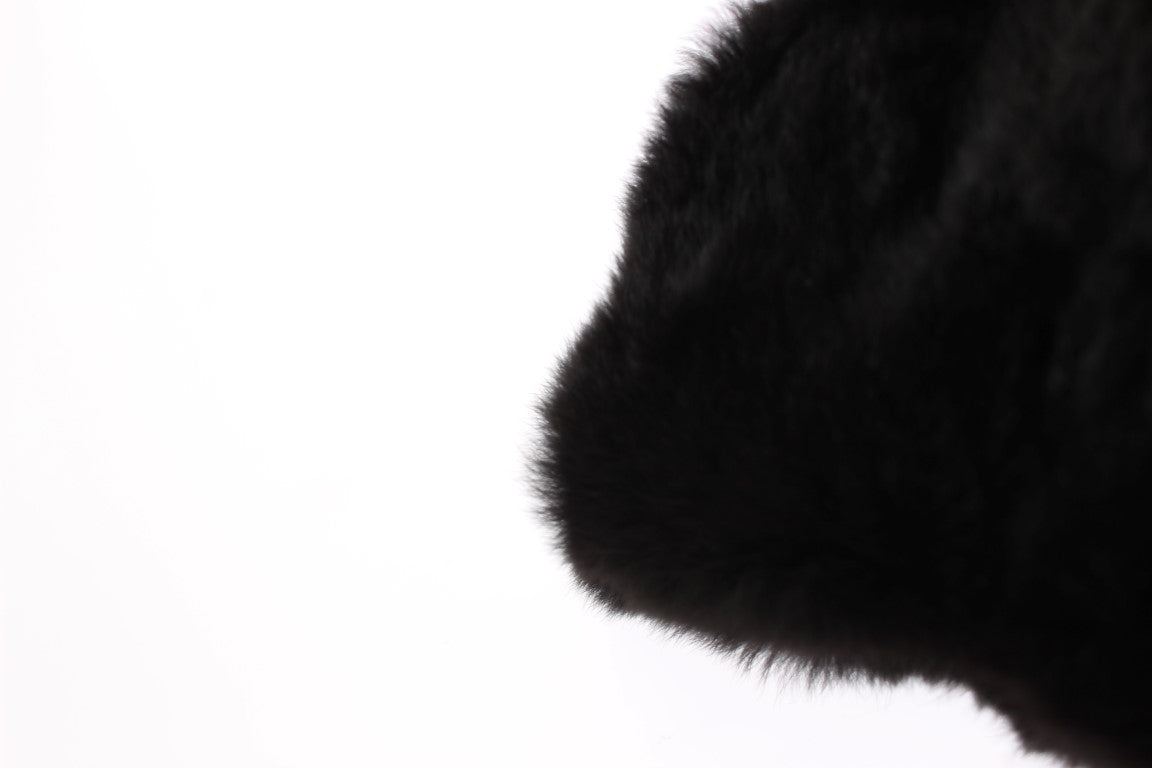 Шарф Dolce &amp; Gabbana Chic Black Weasel з капюшоном