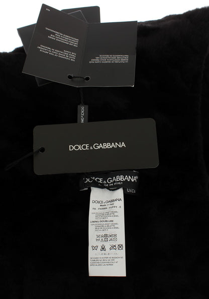 Шарф Dolce &amp; Gabbana Chic Black Weasel з капюшоном