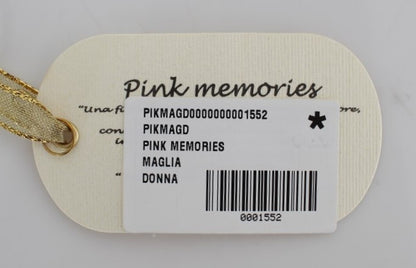 PINK MEMORIES Елегантний рожевий бавовняний светр з обгорткою