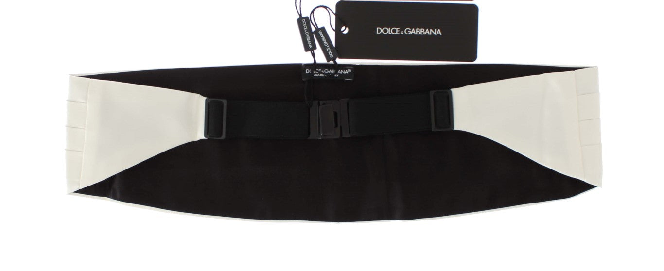 Ексклюзивний білий шовковий пояс Dolce &amp; Gabbana