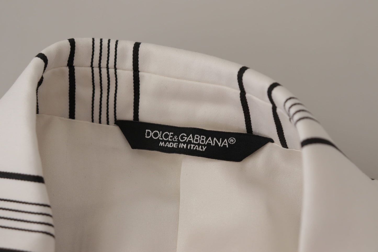 Елегантний піджак із суміші бавовни в смужку Dolce &amp; Gabbana