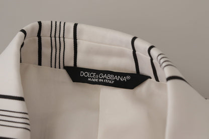 Елегантний піджак із суміші бавовни в смужку Dolce &amp; Gabbana