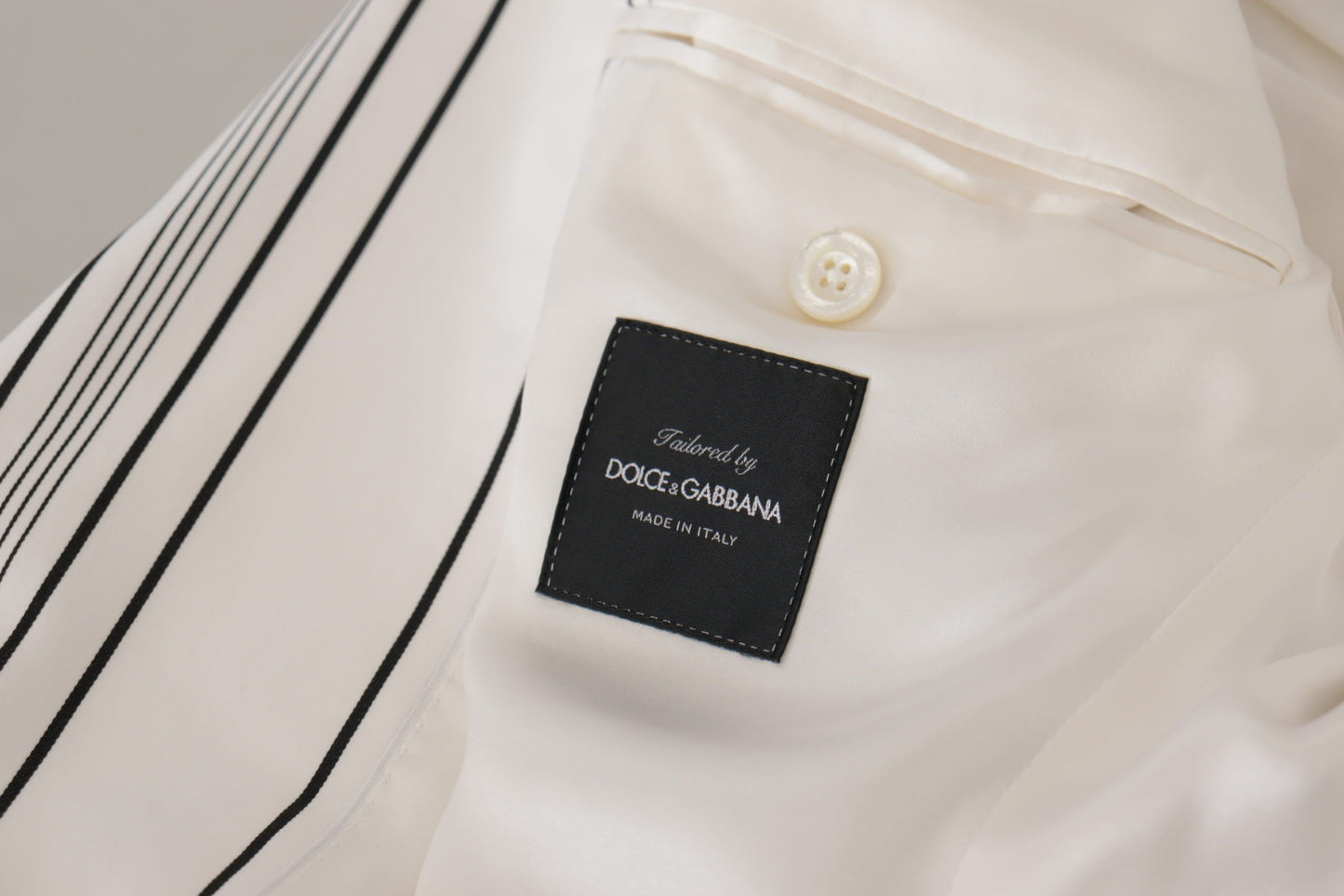Елегантний піджак із суміші бавовни в смужку Dolce &amp; Gabbana