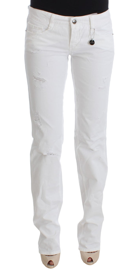 Костюм National Chic Slim Fit Білі бавовняні джинси