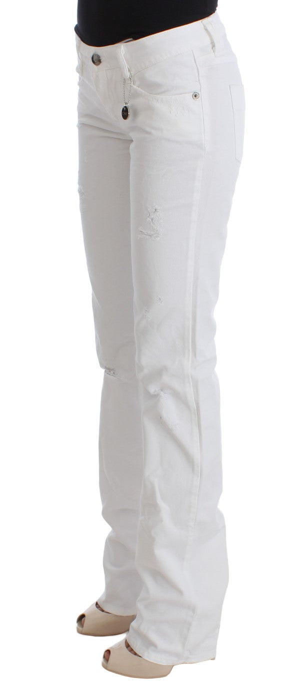 Костюм National Chic Slim Fit Білі бавовняні джинси