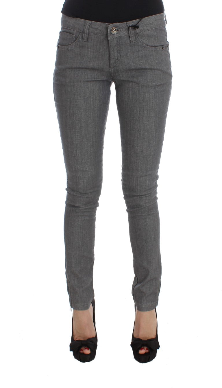 Сірі дизайнерські джинси Slim-Fit у стилі National Chic
