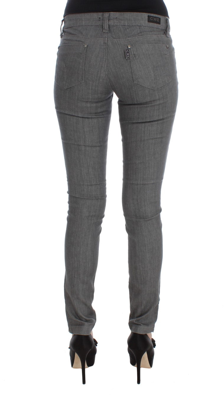 Сірі дизайнерські джинси Slim-Fit у стилі National Chic