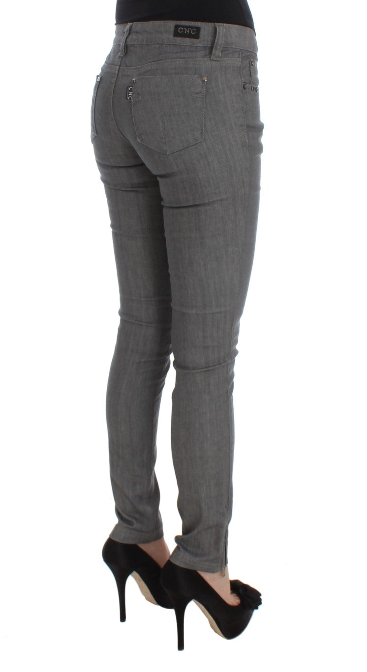 Сірі дизайнерські джинси Slim-Fit у стилі National Chic