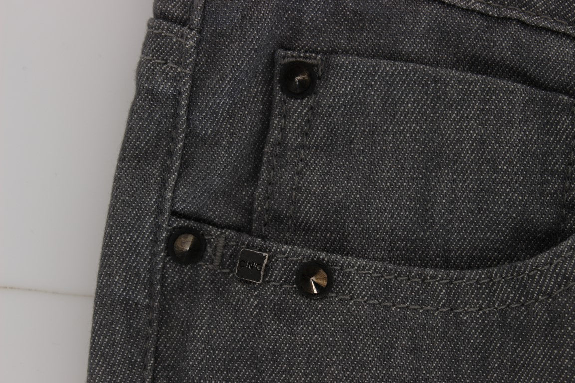 Сірі дизайнерські джинси Slim-Fit у стилі National Chic