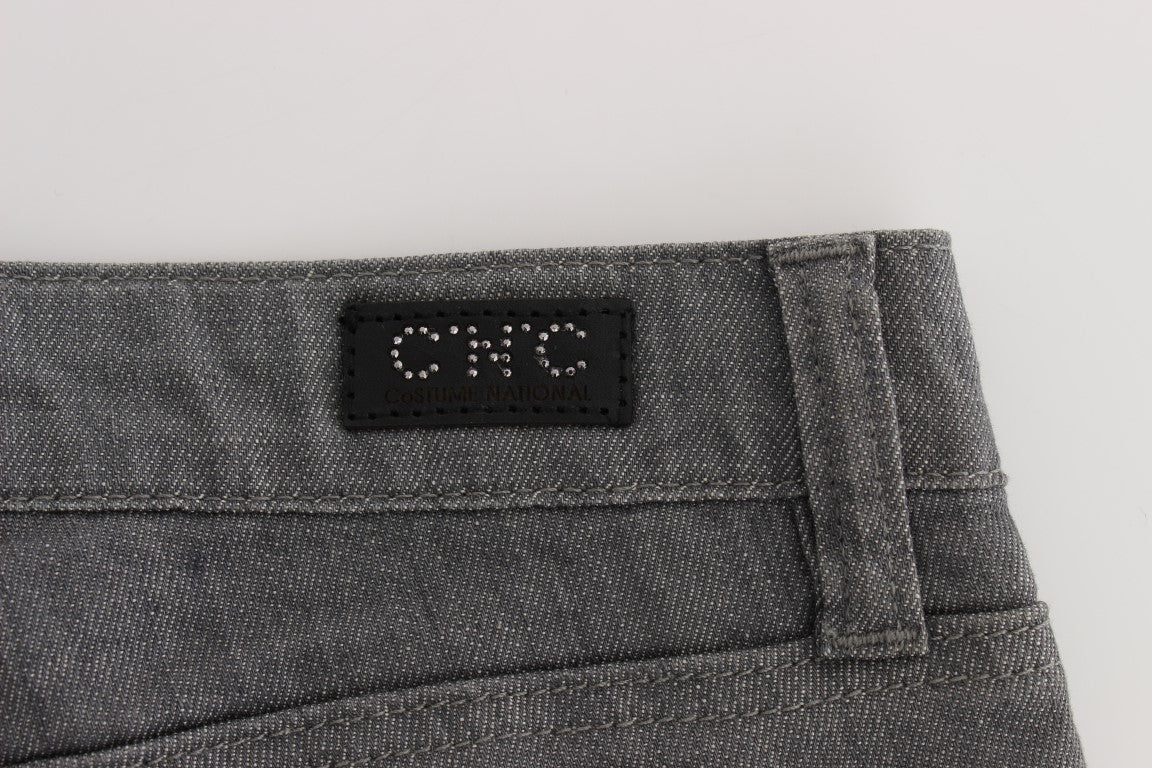 Сірі дизайнерські джинси Slim-Fit у стилі National Chic
