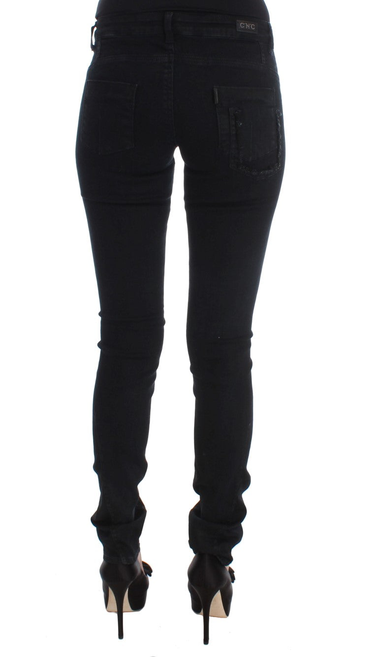 Класичні чорні класичні джинси Slim Fit у стилі National