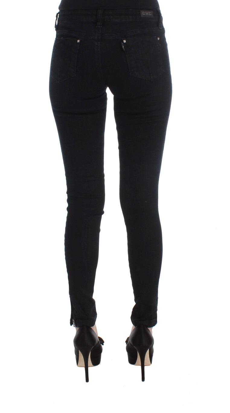 Костюм National Sleek Black Slim Fit Дизайнерські джинси
