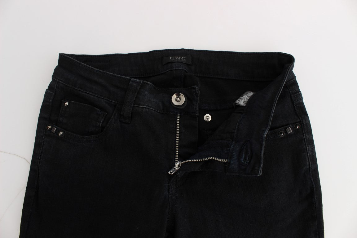 Костюм National Sleek Black Slim Fit Дизайнерські джинси