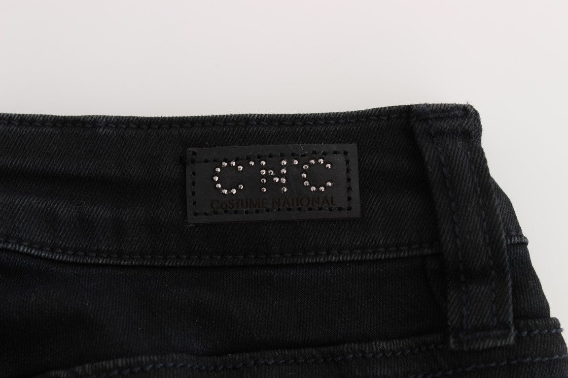 Костюм National Sleek Black Slim Fit Дизайнерські джинси